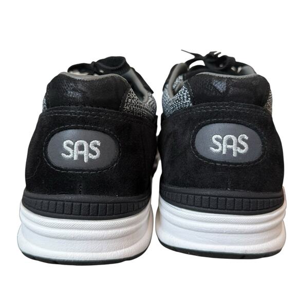 SAS Journey Mesh Sneakers Men 10 Black Suede Lace Up Athletic Comfort Shoes - Picture 8 of 12
